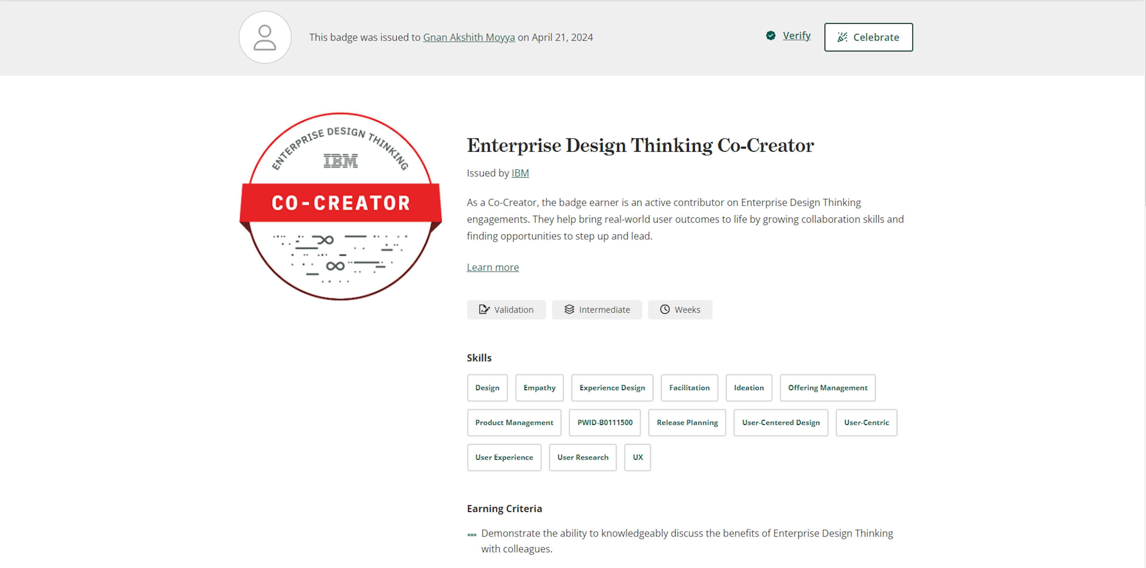 IBM Enterprise Design Thinking - Co-creator